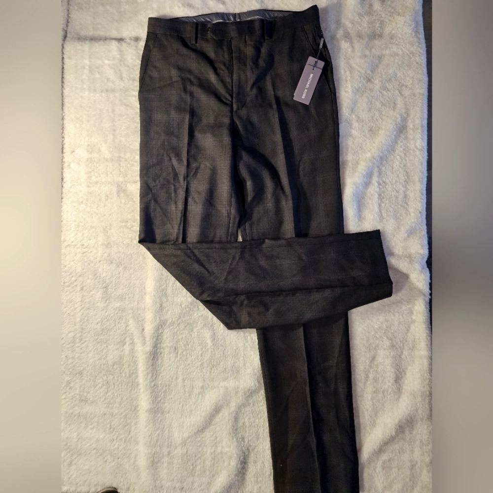 Michael Kors Men’s monroe grey dress pants 32/34 NWT